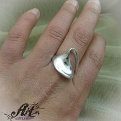 Сребърен пръстен без камъни R-758